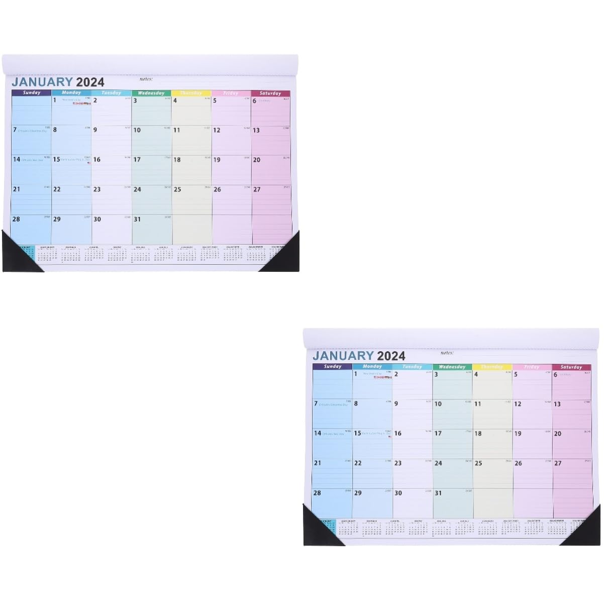 VILLCASE 2 Piezas 2023 calendario de escritorio calendarios de mesa calendarios mesa planificador de calendario semanal calendario colgante calendars Calendario de pared mensual 2023-2024