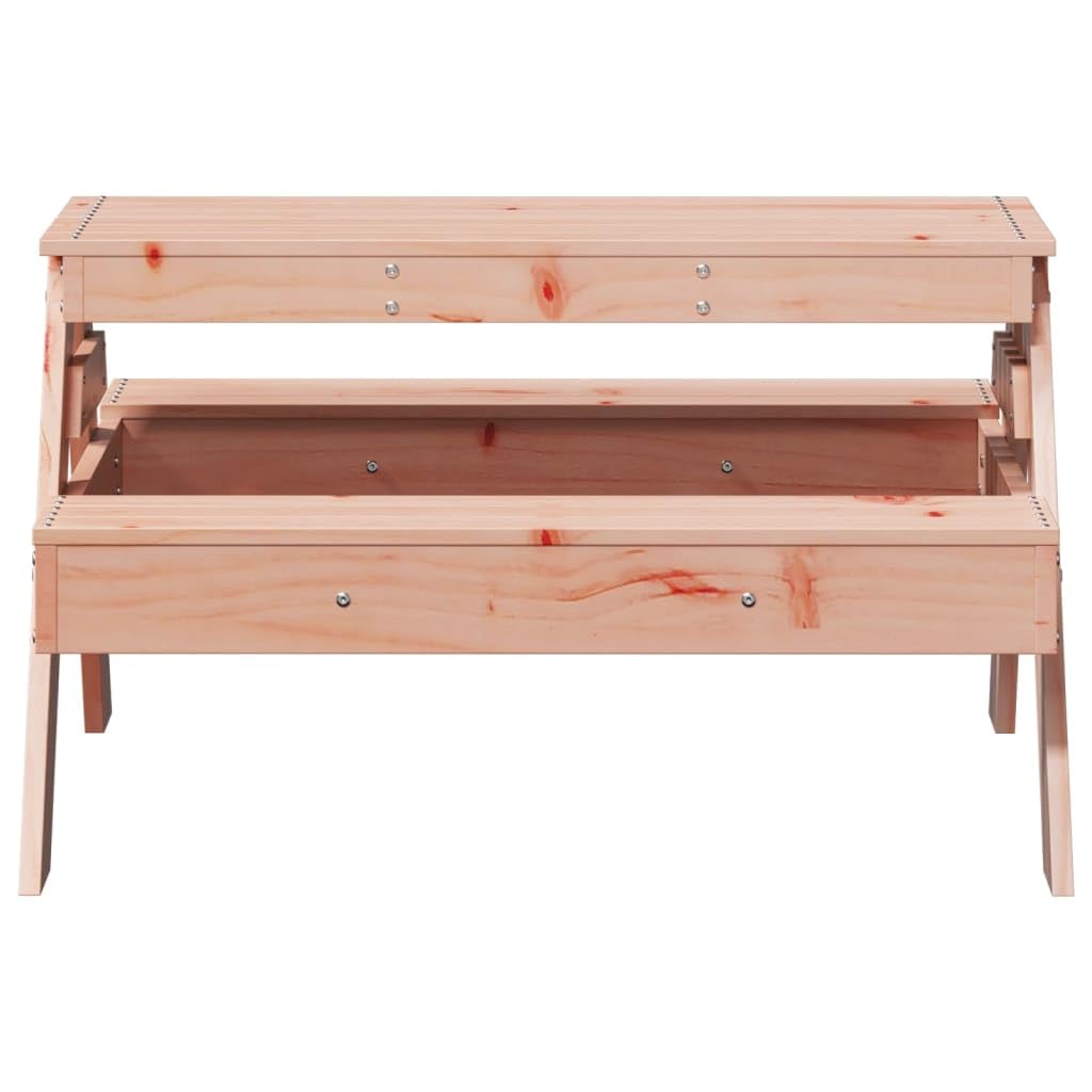 Tavolo da picnic per esterni, tavolo da picnic per bambini, 88 x 97 x 52 cm, in legno massello Douglas