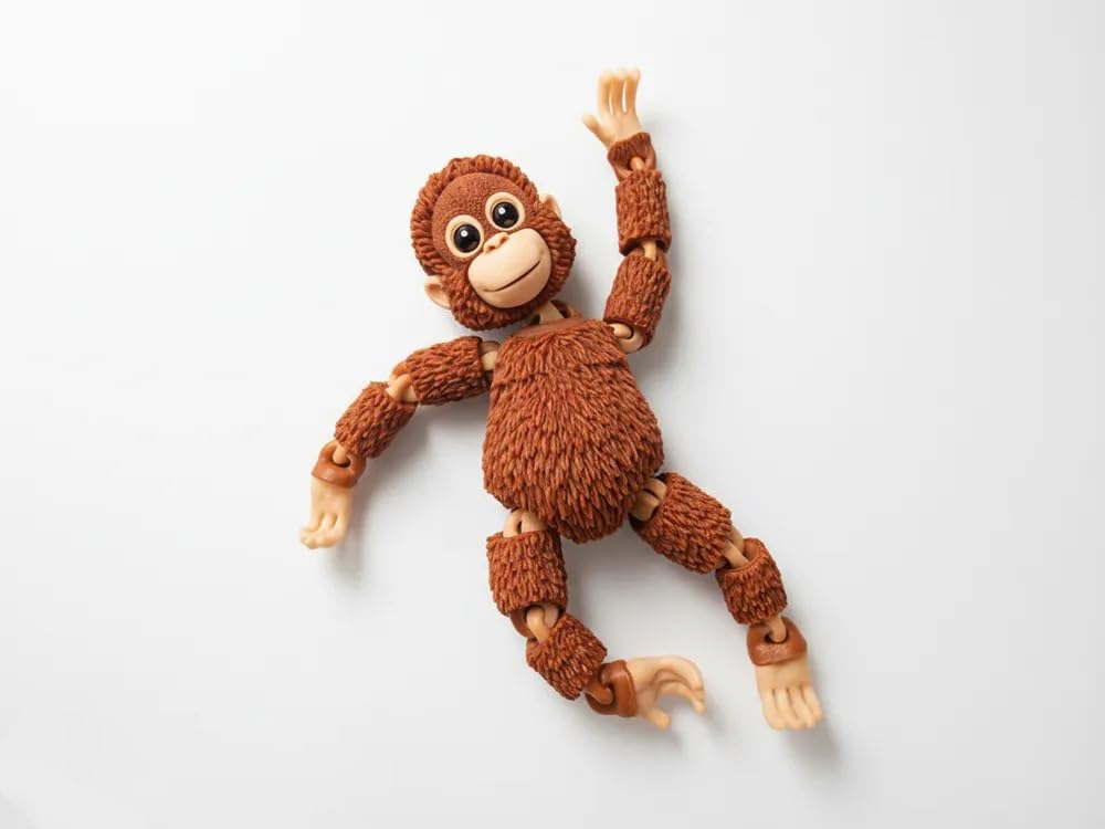 PunchPal Comfort Orangutan – Fully Articulated 3D Printed Monkey