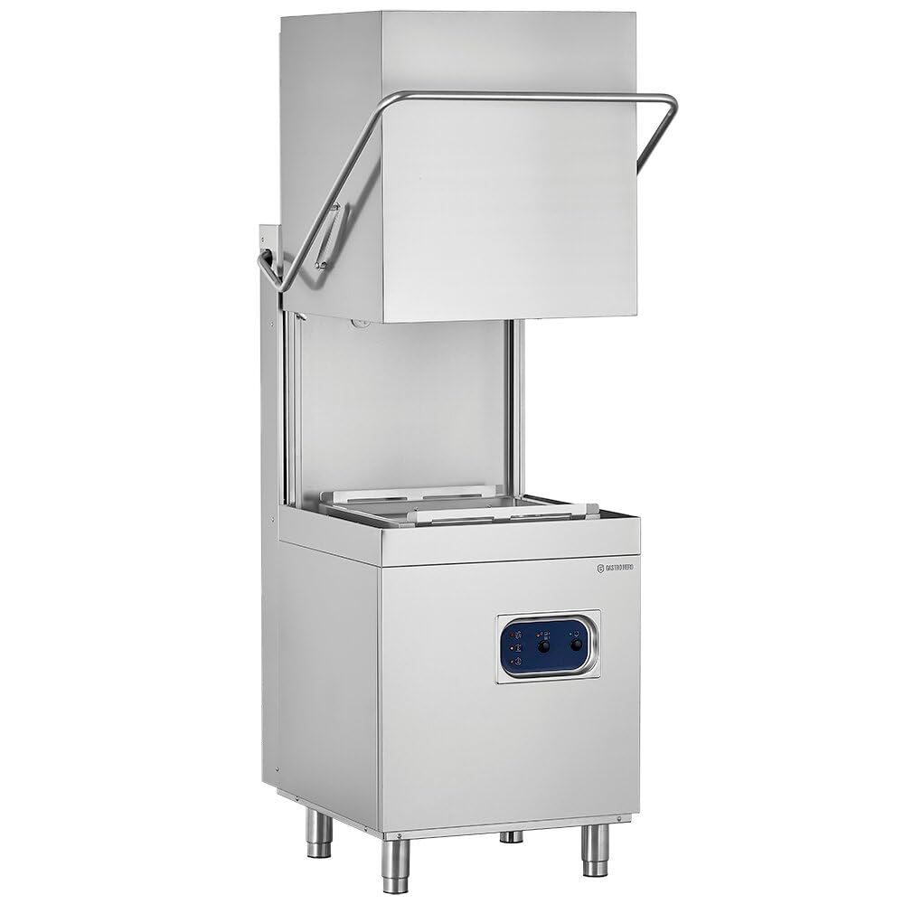 GastroHero Haubenspülmaschine ECO HSME54SL 400 V mit Reiniger- & Klarspüldosierer Ablaufpumpe 50x50 cm Gastro Spülmaschine