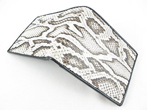 Genuine Python Snake Skin Leather Bifold Wallet ([B1] 6 Card Slots + 2 ID Windows + 2 Compartment for Bills, Burmese Natural)4