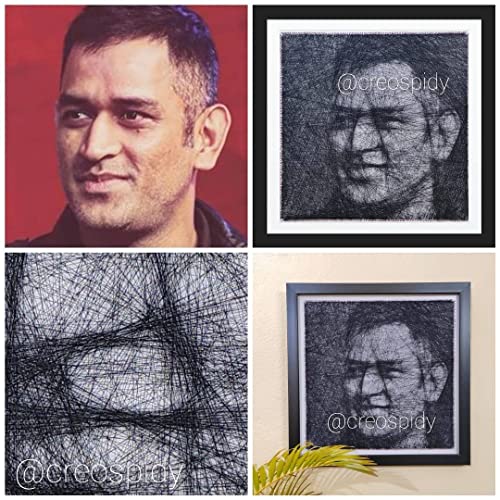Portrait string art toile d'araignée personnalisé pour immortaliser vos souvenirs gravés