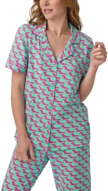 BedHead - Jersey Knit Capri PJ Set - Dog Walk - Medium - Image 3