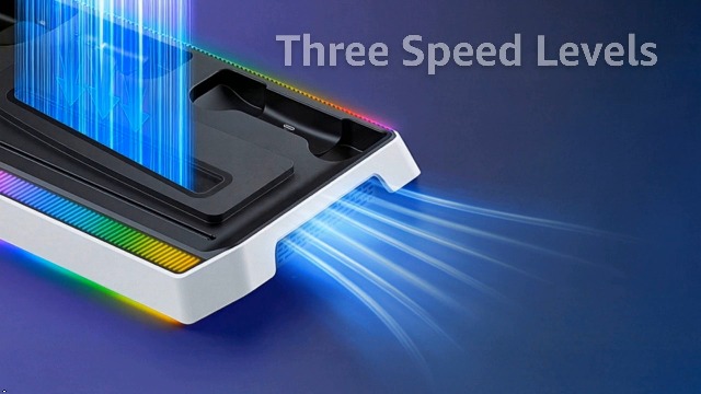 HELLCOOL PS5 Wandhalterung, PS5 Sli Standfuß Ständer it Lüfter für