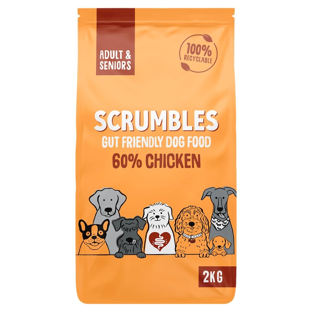 Scrumbles Dry Dog Food with Fresh Chicken, 2 2 kg (Pack of 1), Chicken