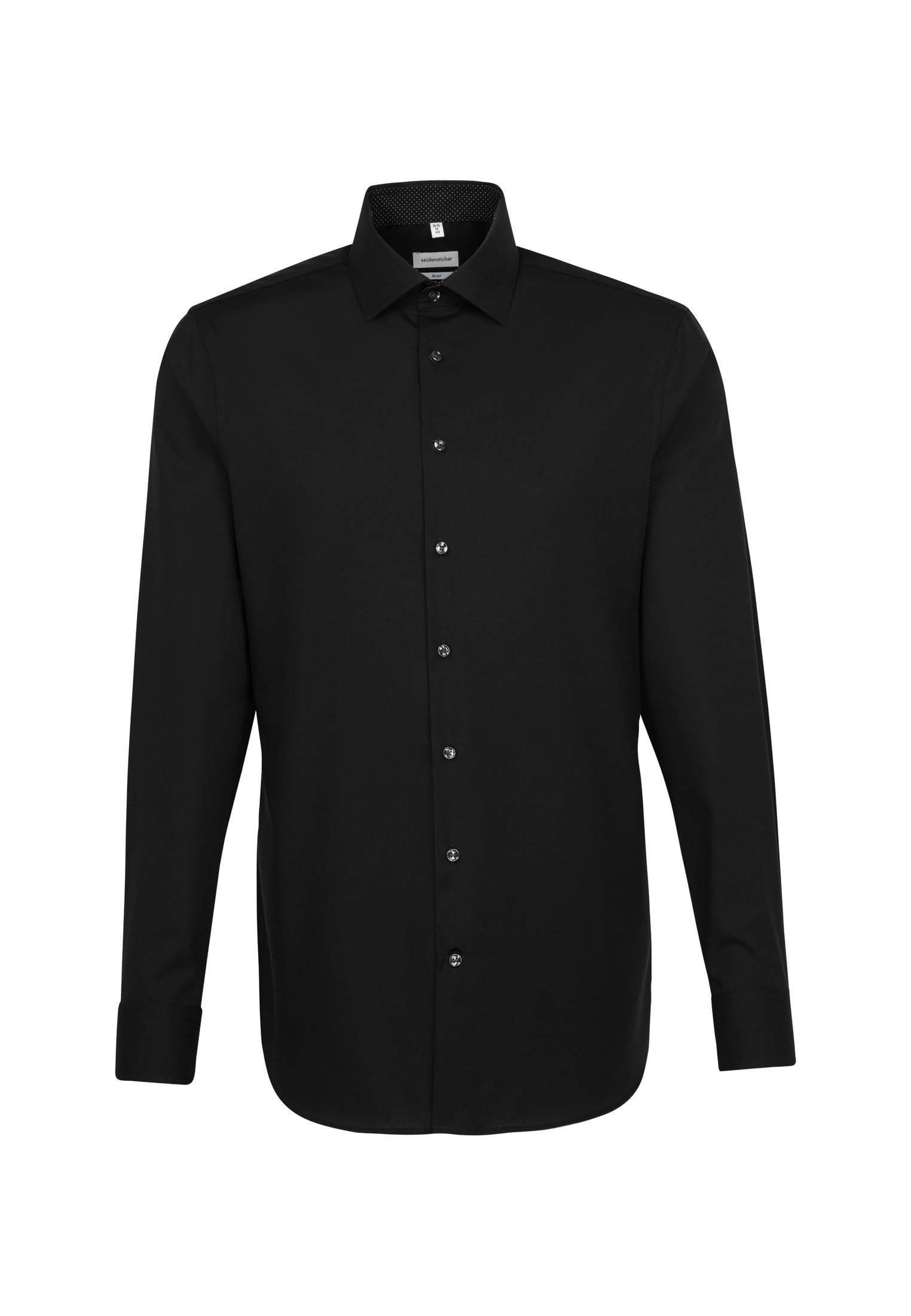 Seidensticker Men's Seidensticker Herren Business Hemd Slim Fit Formal Shirt, Black (Schwarz 39), 43