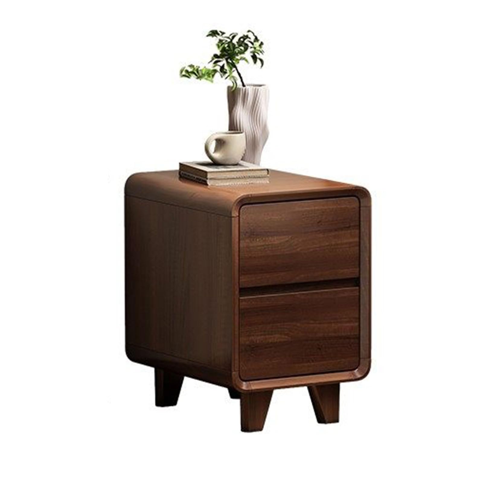 Table de chevet en noyer 50x40x60 cm style moderne milieu du siècle