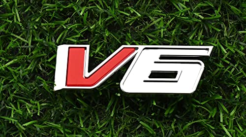 Image of 1x NEW Bed Fender V6 Emblem Tailgate 3D Sticker Badge Replacemewnt for 17-18 Canyon Colorado 23349280 (Chrome)
