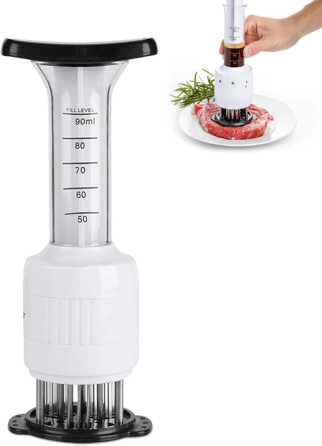 Inyector de Adobo para Carne GOTOTOP con Agujas de Acero