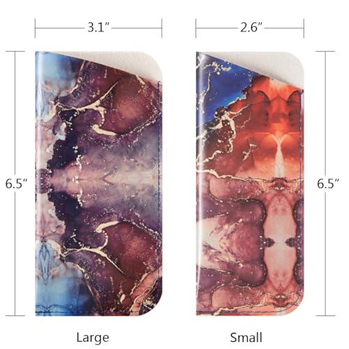 Image of TRIUMPH VISION Reading Glasses Pouch Eyeglass Sleeve Soft Case Slim 3 Pack | Alternative to Bulky Case Lightweight,Neoprene Lined Padded Protect Optical lens Slip in, Cute Pattern Portable for Daily Use
