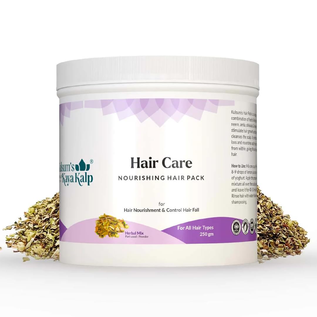 Kulsum's Kaya Kalp Herbals Hair Care Nourishing Hair Pack For Hair Nourishment & Control Hair Fall | Ideal For Men & Women | With Brahmi, Amla, Shikakai, Mehandi | For All Hair Types | 250gm-image-38