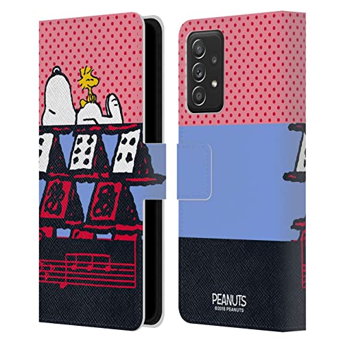 Étui cuir Peanuts pour Samsung A53 5G motif Snoopy et Woodstock design amusant et tendre