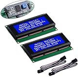 GeeekPi 2Pack LCD 2004 Module with I2C Interface Adapter Blue Backlight 2004 20x4 LCD Module Shield...