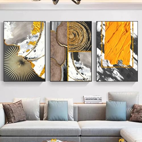 Tableau toile géométrie abstraite pour habiller un grand mur vide de salon