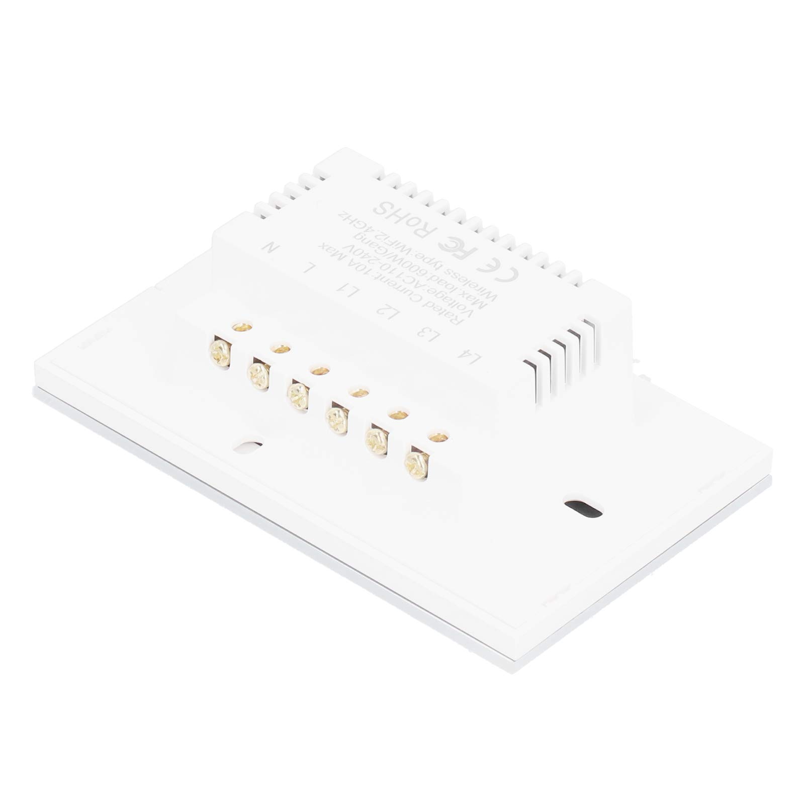 Interruptor táctil de pared WiFi inteligente de 4 canales compatible con Home Control de voz Alimentación de CA ABS y construcción de PC Gestión de iluminación y