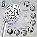 Cobbe High Pressure 8 Functions Shower Head with handheld - Powerful Detachable Shower Head Set for Low Water Pressure - Tool-less 1-Min Installation, Extra Long 60