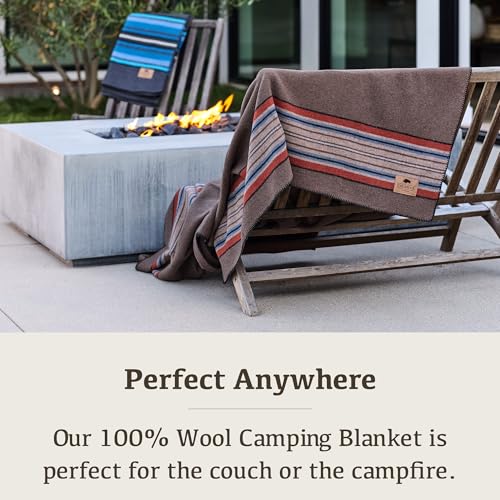 Image of 100% Wool Blanket Camping, 60 inchx84 inch Large Warm Blankets for Winter, Forest