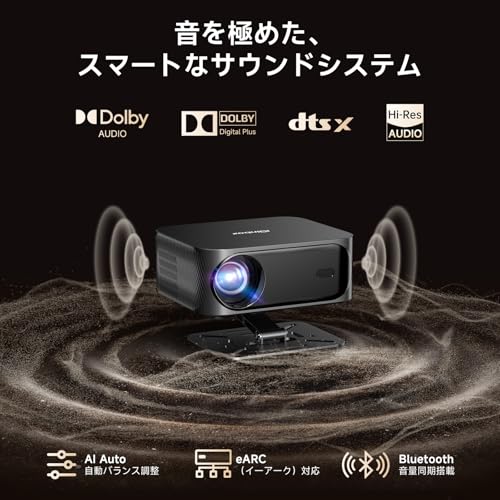 undefined iSinbox プロジェクター 家庭用 小型 プロジェクター 天井 1000ASNI 高輝度 4K対応 ネイティブ1080P オートフォーカス 6D&6P自動台形補正 双方向bluetooth5.3 Wi-Fi6 ホームシアター 天井投影 300" 大画面 静音 家庭用Projector IOS/Android/パソコン/DVD/PS機/Switch接続可 プレゼントに最適 3年保証(ブラック) の商品画像 3