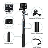 GHB Palo Selfie Gopro para Poste de extensión telescópica Gopro Palo con Polo Monopod para GoPro héroe 4/3 + / 3/2 SJ4000 SJ5000 DV Cámara Sony Action CAM/Canon/Nikon etc.