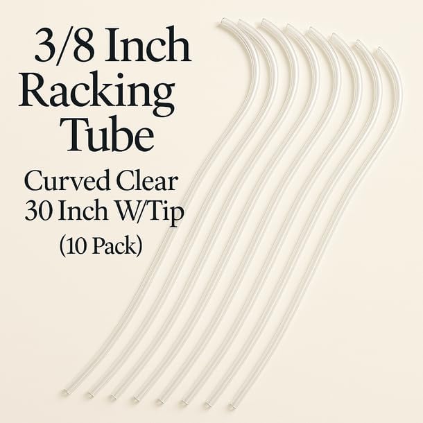 Fermtech 3/8 inch Racking Tube - Curved Clear 30 inch W/Tip (10 Pack)