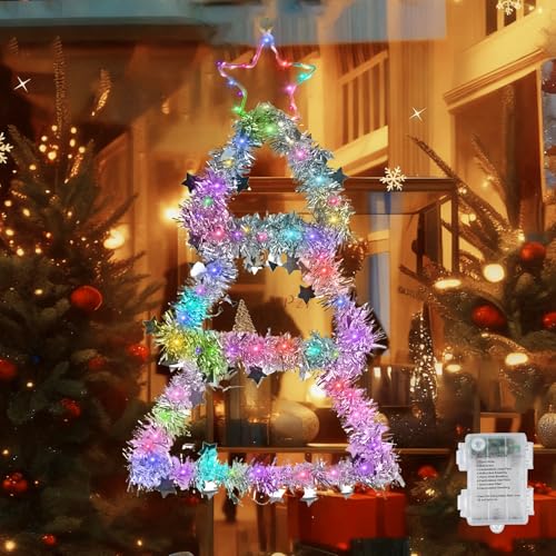 HERMORRYSS Luci Decorative Natalizie, 8 Modalità Luci Albero di Natale con Nappe e Timer, Lucine Natale Interno con 2 Ganci per Natale Interni, Esterni, Casa, Feste, Matrimonio, Finestre, Giardino (A)