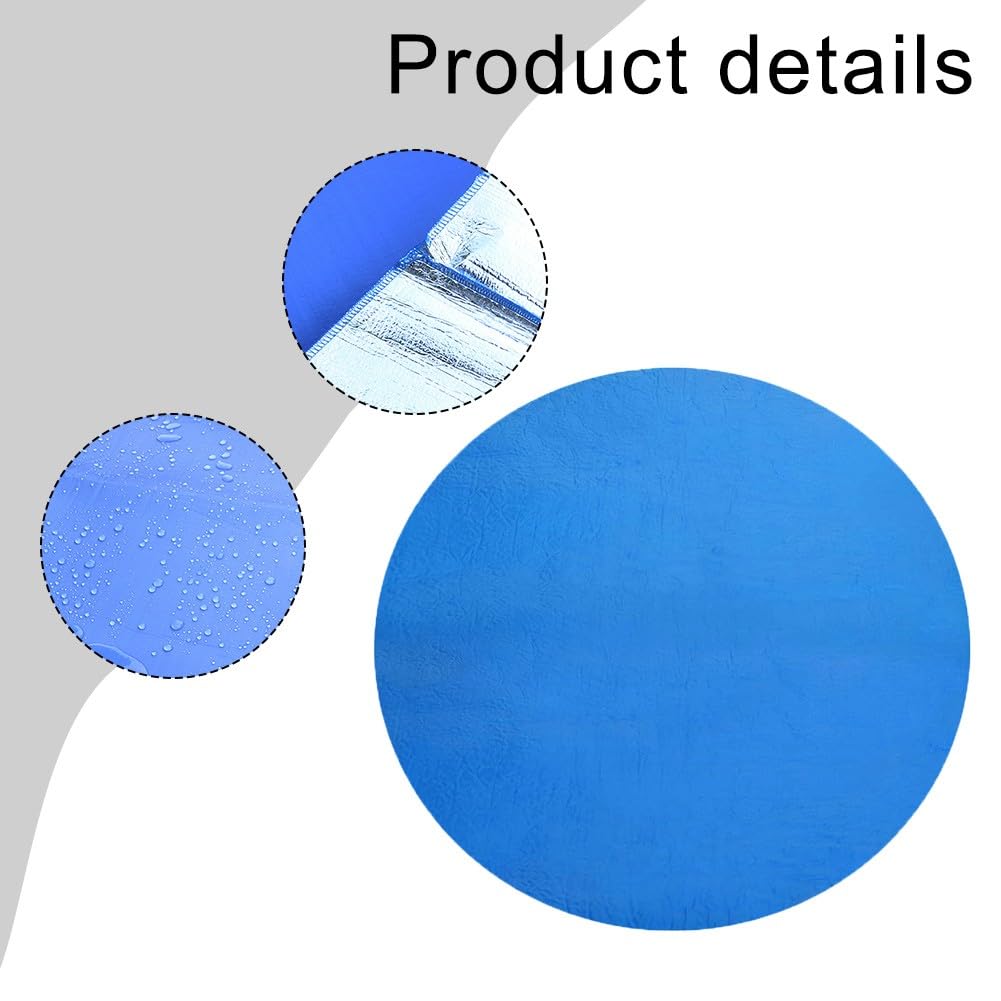 Tapis de piscine rond bleu