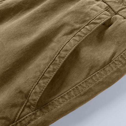 Men's Cotton Cargo Pants 2025 Fall Winter Fashion Regular Fit Straight Leg Trousers Baggy Hiking Outdoor Sweatpants2