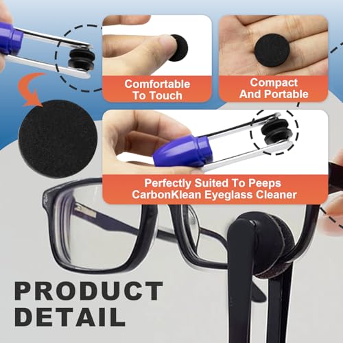 Foycow 10 peças de escova de limpeza de óculos para remoção de impressões digitais, design circular,