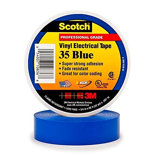 3M Super 35 Blue Electrical Tape, 3/4'' X 66' (1 per Pack)