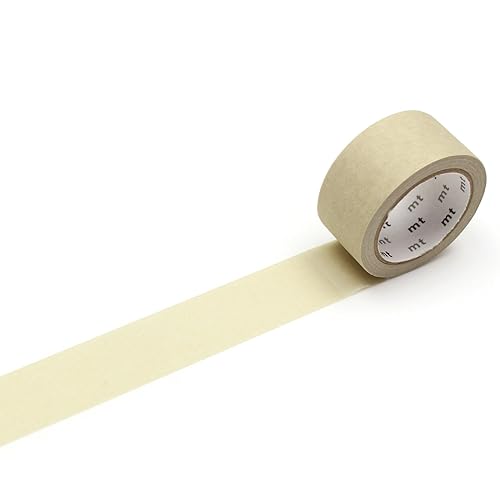 MT Kaku-Kaku Washi Tape para Dibujo y Escritura Producida en Japón 0.8 pulg. x 23 pies (Amarillo apagado)