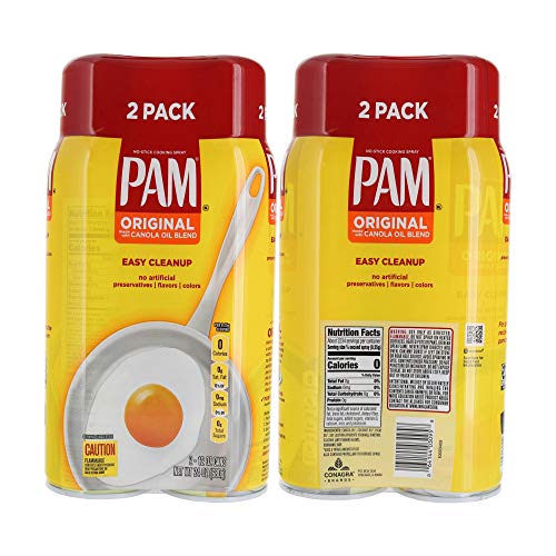Pam Original Cooking Spray Bundle (2 Pack) - 24 Oz (680g) - No-Stick Cooking Spray Made With Canola Oil Blend - Comes with a Premium Penguin Cooking Spray Card