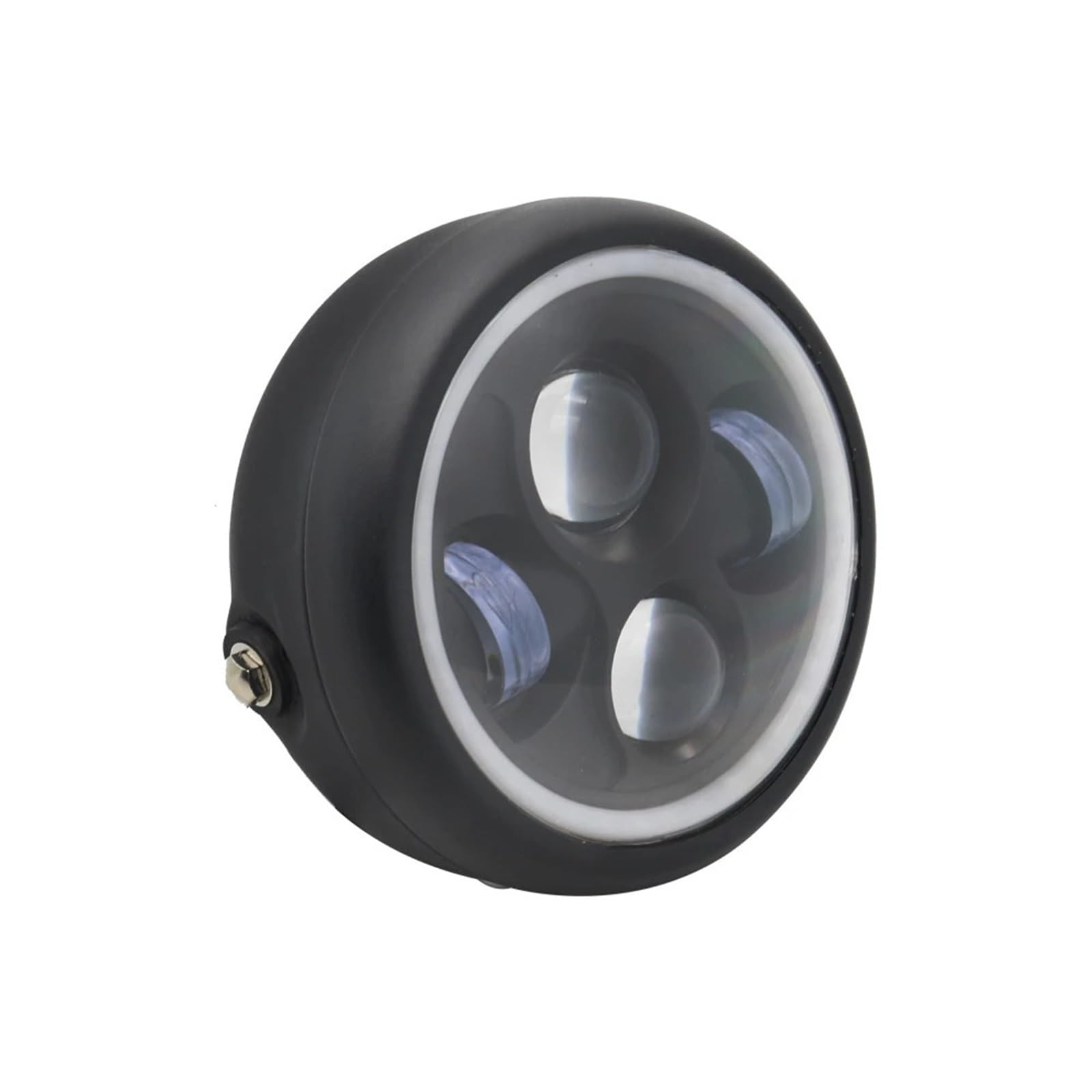 Faro anteriore a LED per moto universale adatto per Harley Cafe Racer Bobber adatto per Honda(Light with bracket)