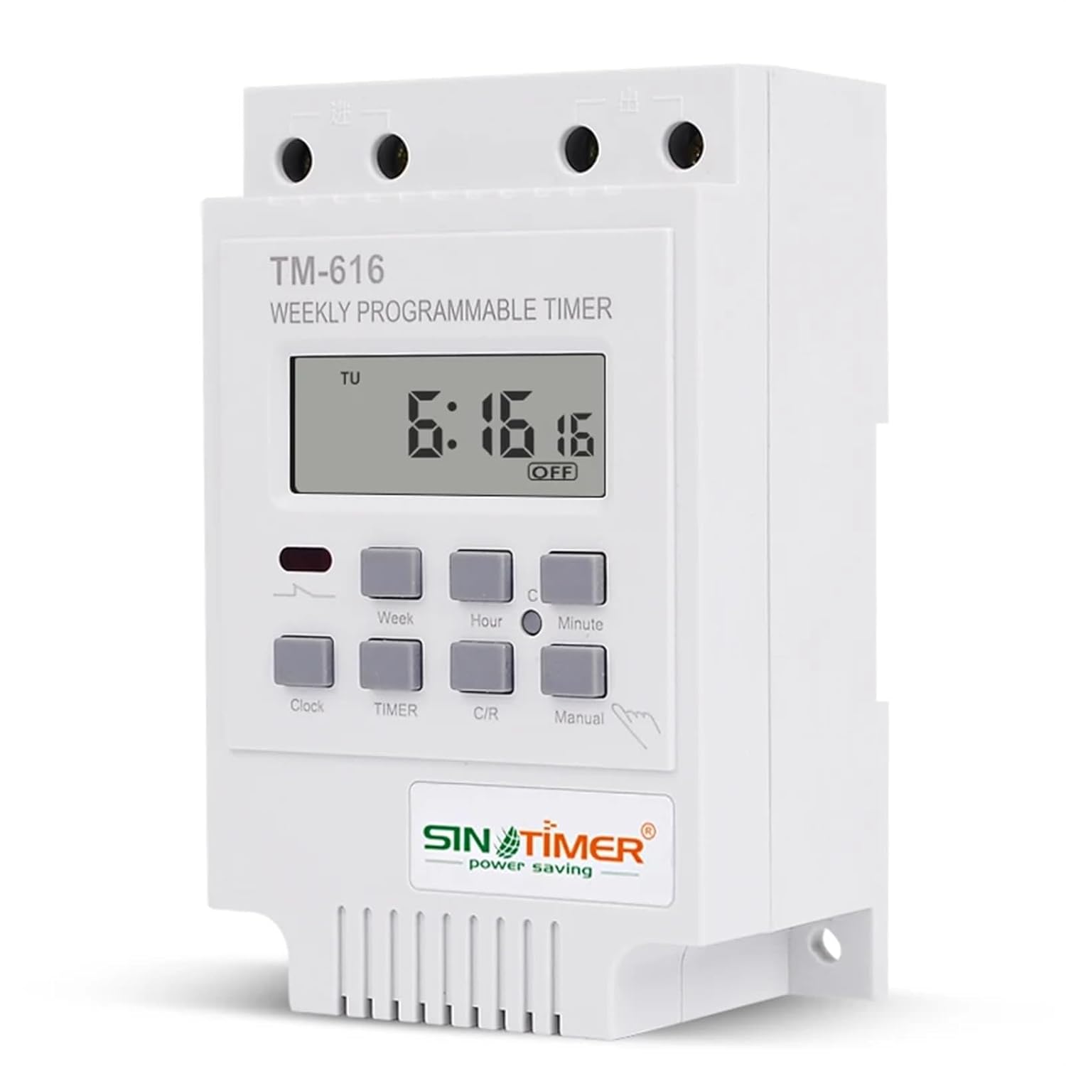 Heavy Load 30A Time Relay 7 Days Programmable Digital Timer Switch Relay Control Time 220V 230V AC Din Rail Mount(Black)