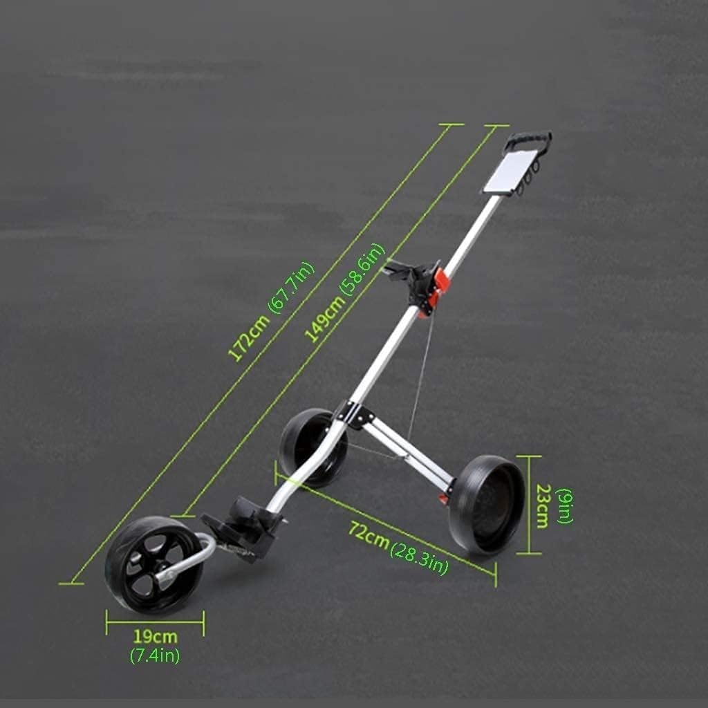 Cube Golf Trolley Foldable 3-Wheel Golf Push Cart Golf Pitch Tool Supplies Golf Cart with Multi-Function Panel