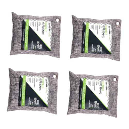 Cabilock 4 Piezas bolsa purificadora de aire recarga automática de spray glade ambientador quita humedad absorbe olores purificador ar carbon activado air purifier bolsa de carbón de bambú