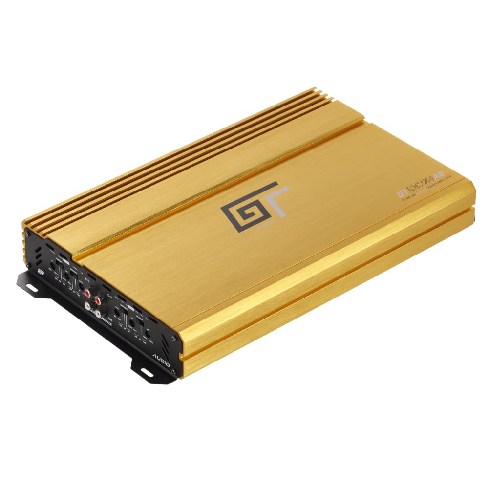 KIT SET PER BASS FACE GT AUDIO GT100/X4AB 1 amplificatore 4 canali, classe ab, 4 x 150 watt rms a 2 ohm, con eq boost 0 / +12 db, per auto, 1 pezzo + accessori omaggio