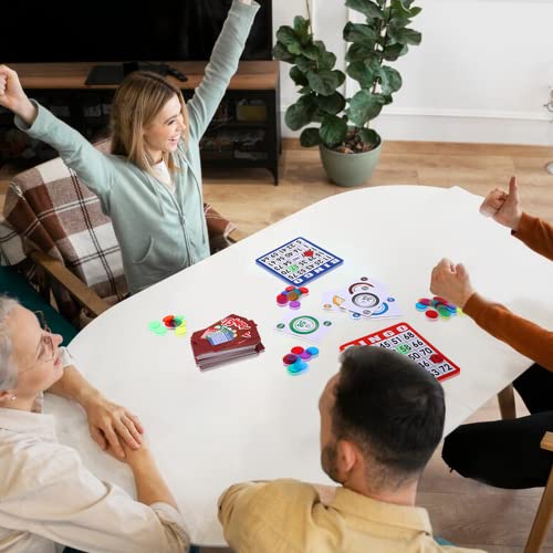 Gse Complete Bingo Game Set With 50 Bingo Cards, 500 Colorful Transparent Bingo Chips & Deck Bingo Calling Cards For Kids, Adults, Seniors. Great For Family Parties, Large Groups, Bingo Game Night #TOP6