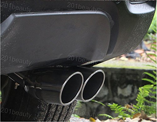 1Pcs Silver Double Outlets Tailpipe Exhaust Tip Exhaust Pipe Exhaust Muffler Extension Pipes For Toyota Highlander 2014-2023 #TOP4