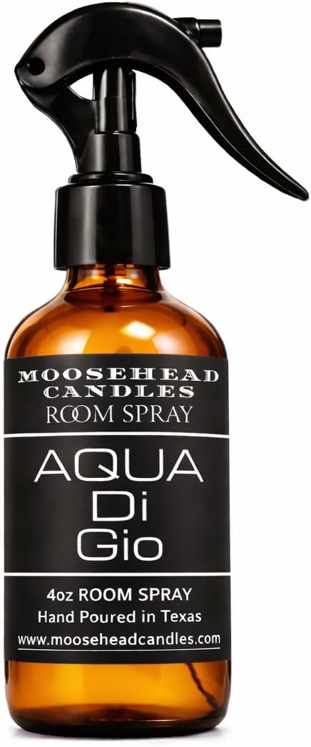 Armani Cologne Aqua Di Gio Room Spray car air freshener masucline Fragrance | Deodorizer and Bathroom Spray | car air freshener 4oz Boutique Style Amber Glass Bottle
