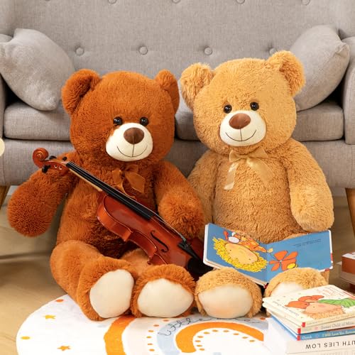 BEJOY 100cm Teddybär, Riesen Plüschtiere Kuschelbären große Stofftier Schmusetier, Liebesgeschenk Geburtstag, Valentinstag, Hellbraun