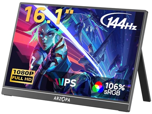 Amazon | ARZOPA 16.1インチ ゲーミングモニター 144Hz モバイル