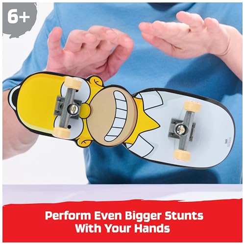 Tech Deck, Handboard mit Santa Cruz und Homer von The Simpsons, Mini-Skateboard für Tricks mit den Händen, original Skate- und Lizenz-Grafiken, ab 6 Jahren, nicht zum Draufstellen geeigent