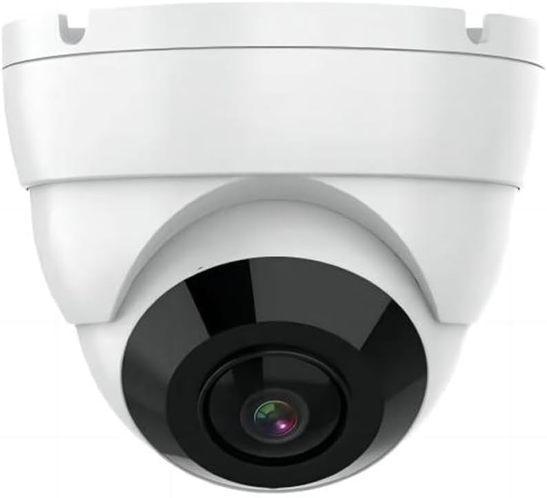 Real HD 5MP PoE IP Fisheye 180° Panoramic Ultra Wide Viewing Angle Dome Security Camera Outdoor, 65ft IR Night Vision, H.265 IP66 Waterproof, Compatible with NVR, NDAA Compliant