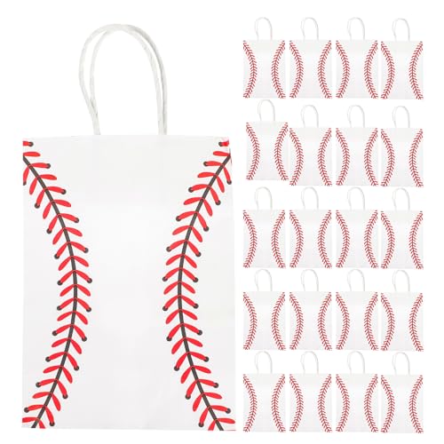 Paquet présent baseball Kraft 21x15x8 cm NIYANGLE lot de 24