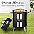 VIVOHOME 3-in-1 Vertical Charcoal Smoker, BBQ Smoker Grill with Built-in Thermometer, Air Vent, and 2 Access Doors, Idea for Parties, Backyard, Barbecues