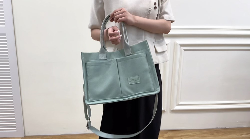 Amazon.com: Juoxeepy Canvas Tote Bag with Multi Pockets