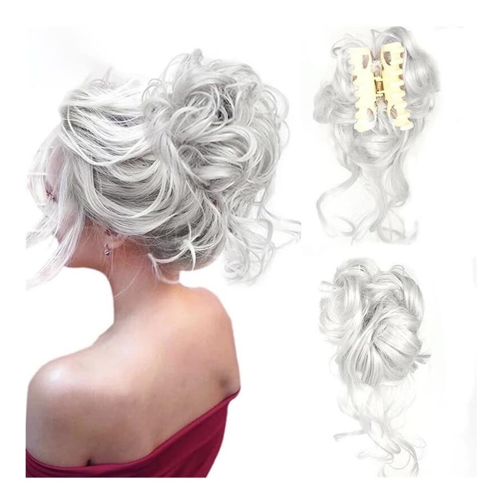 Chignon postiche perruque anneau cheveux effet messidcoiffé tresse brun foncé