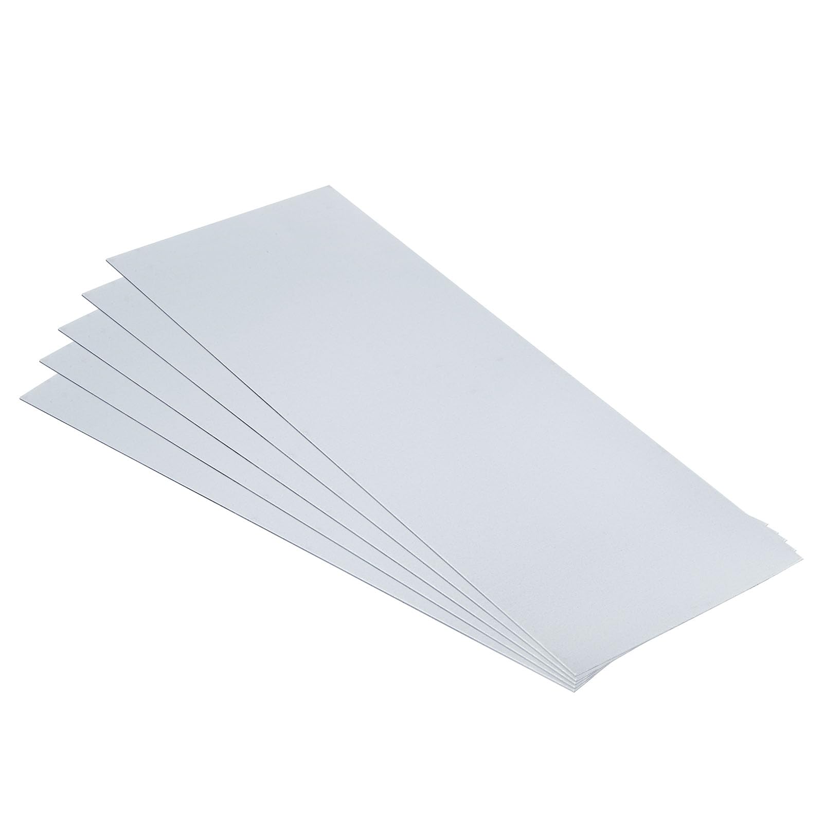 PATIKIL 5 Láminas de Acero Galvanizado, Placas de Acero Galvanizado de 10x25 cm y 0,8 mm de Grosor para Reparación de Tejados, Fijación, Manualidades y Proyectos de Bricolaje