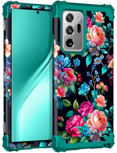 Rancase for Galaxy Note 20 Ultra Case,Three Layer Heavy Duty Shockproof Protection Hard Plastic Bumper +Soft Silicone Rubber Protective Case for Samsung Galaxy Note 20 Ultra,Glow in The Dark-Blackish