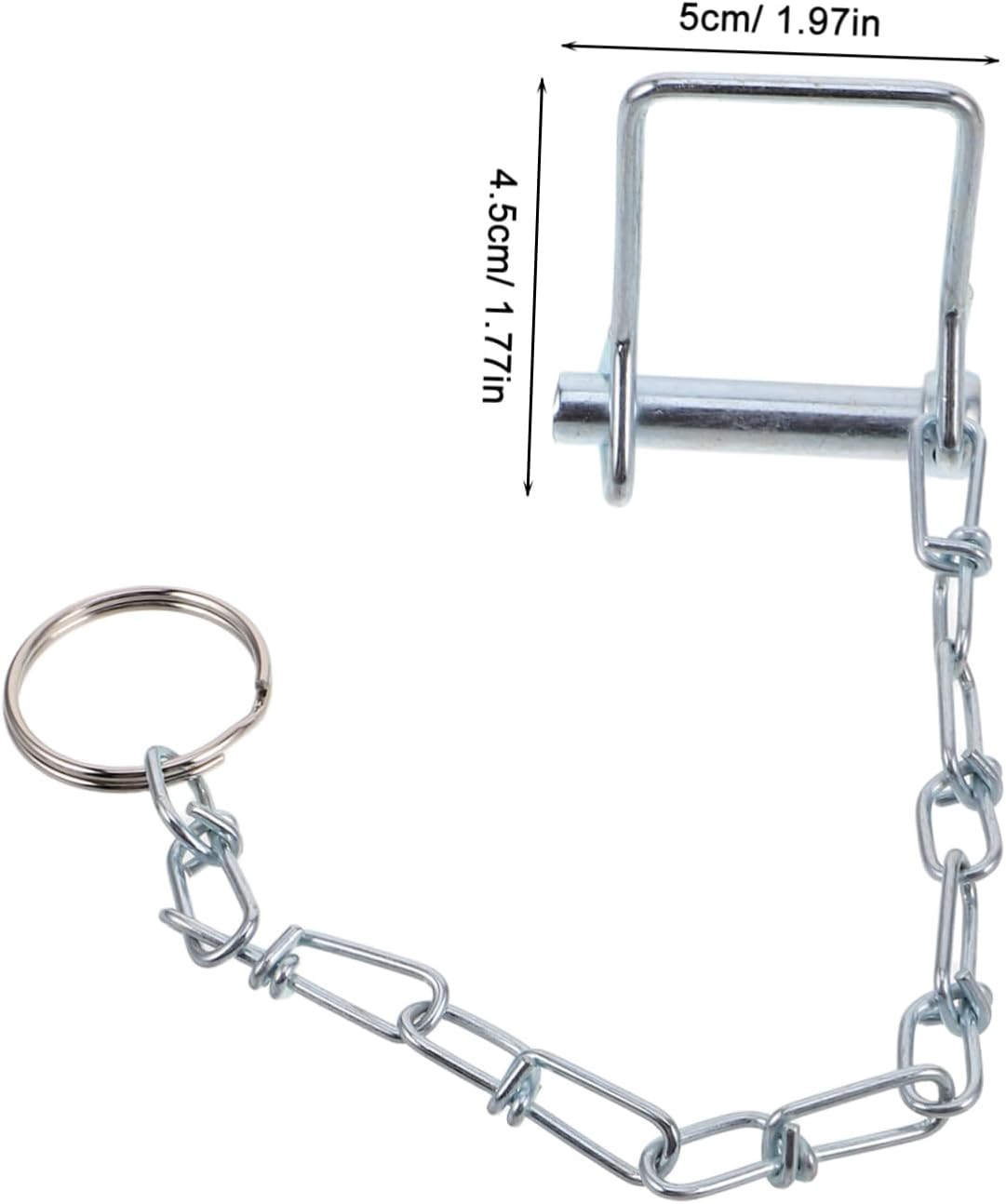 Heavy Duty Safety Coupler Pin with Chain for Secure Trailer Hitch Locking Durable Galvanized Shaft Locking Pin Easy Installation for Lawn Mower and Towing Needs